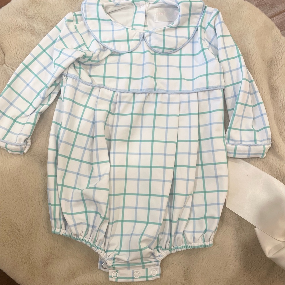 Plaid Long Sleeve Baby BuBble